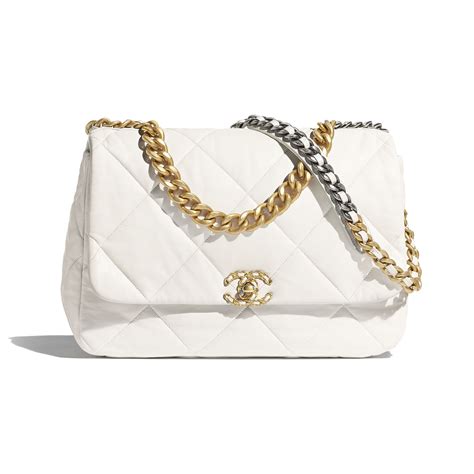 chanel 19 bag white|chanel 19 bag used.